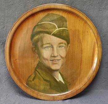Dřevěný talíř / tác, vojáček, ruční malba Dřevěný talíř / tác, vojáček, ruční malba
