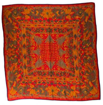 Šátek Nina Ricci - oranžový abstraktní Šátek Nina Ricci - oranžový abstraktní