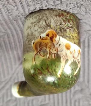 Porcelánová dýmka č.2 - Myslivecký motiv Porcelánová dýmka č.2 - Myslivecký motiv